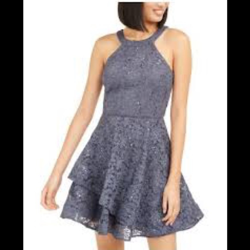 Brand new BCX Juniors glitter halter Lace Dress